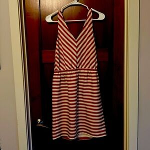 LOFT size small v-neck and v-back lined dress